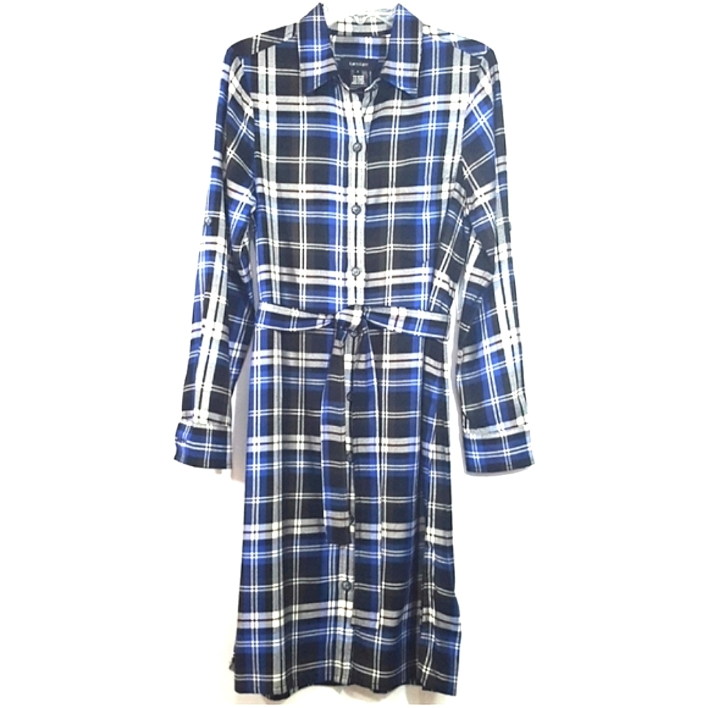 Karen Kane Plaid Flannel Shirt Dress